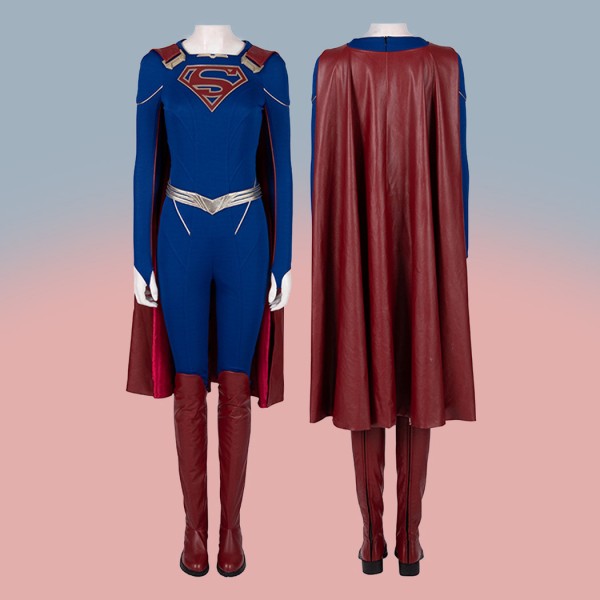 Superwoman Cosplay Suit Linda Lang El Blue Costumes